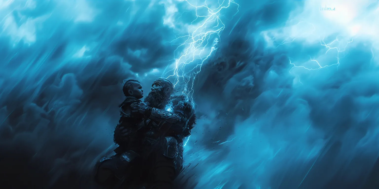 Atmospheric image depicting a practitioner of the Storm